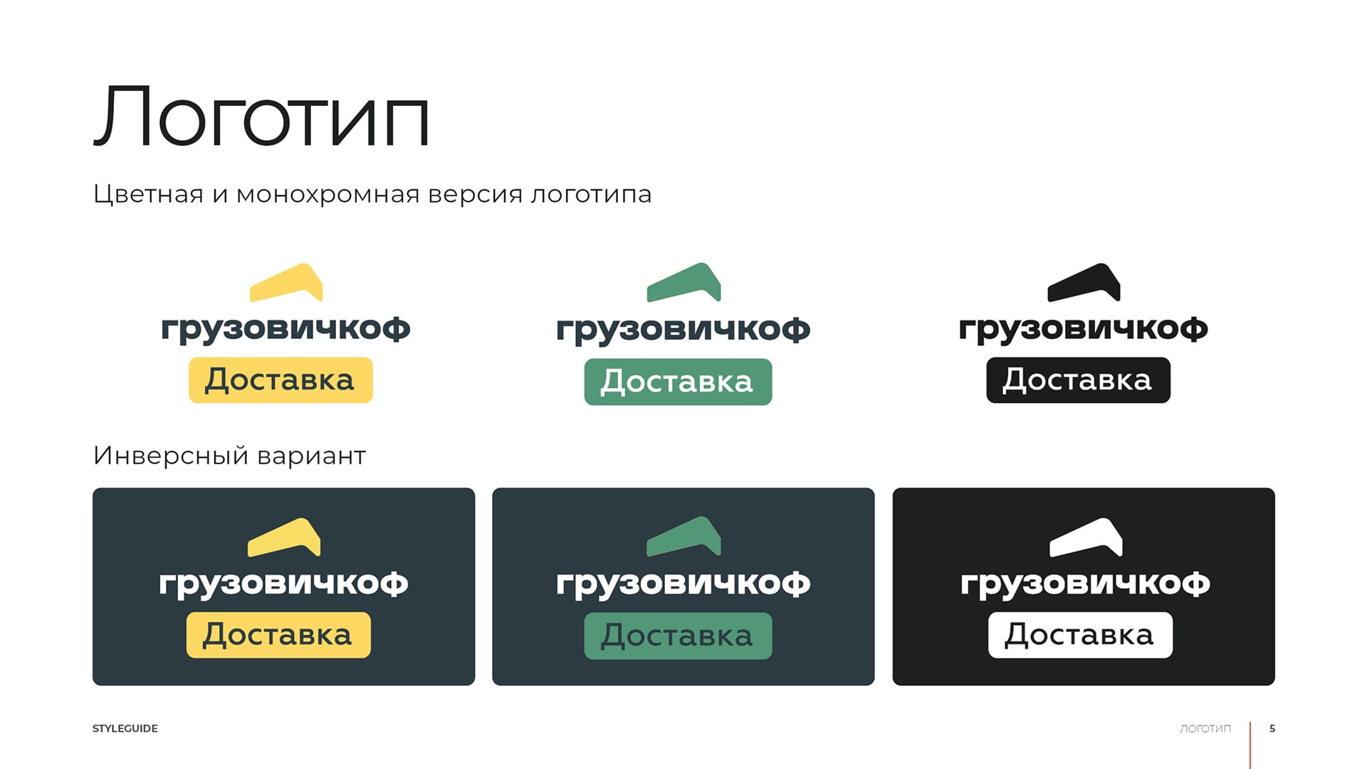 Фирменный стиль Грузовичкоф доставка